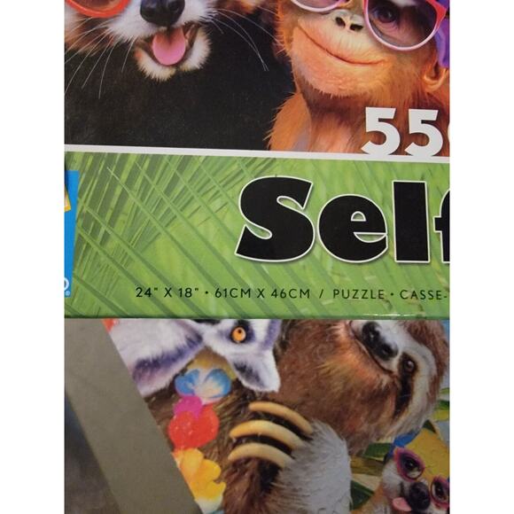 Ceaco Selfies Beach Party Panda Sloth Monkey 550 Piece Jigsaw Puzzle Complete - Picture 7 of 8